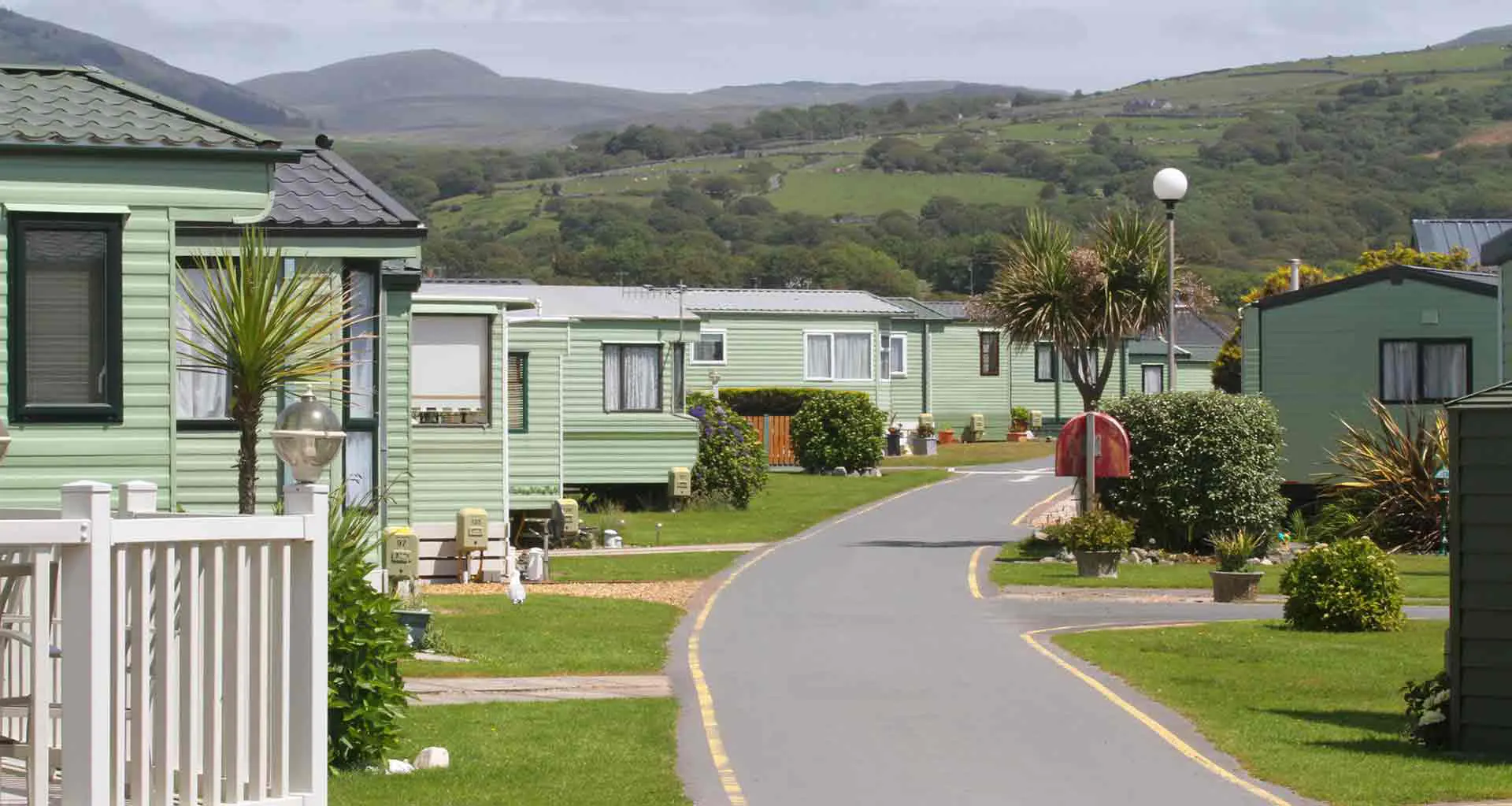 Static caravans on a UK holiday park